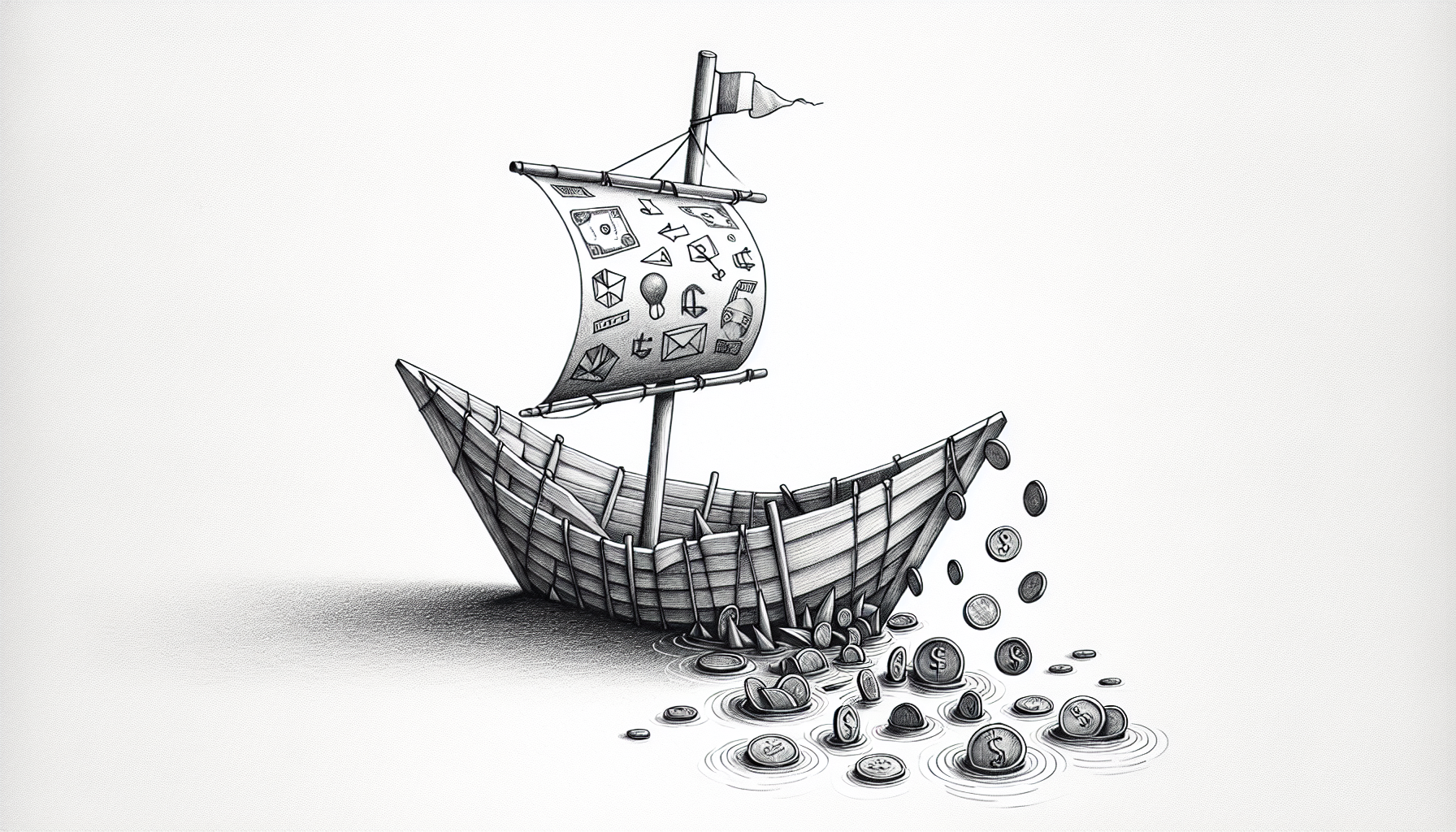 Conceptual illustration depicting how poor caregiver communication cost ABA practice revenue, shown as a leaking boat losing money through communication gaps