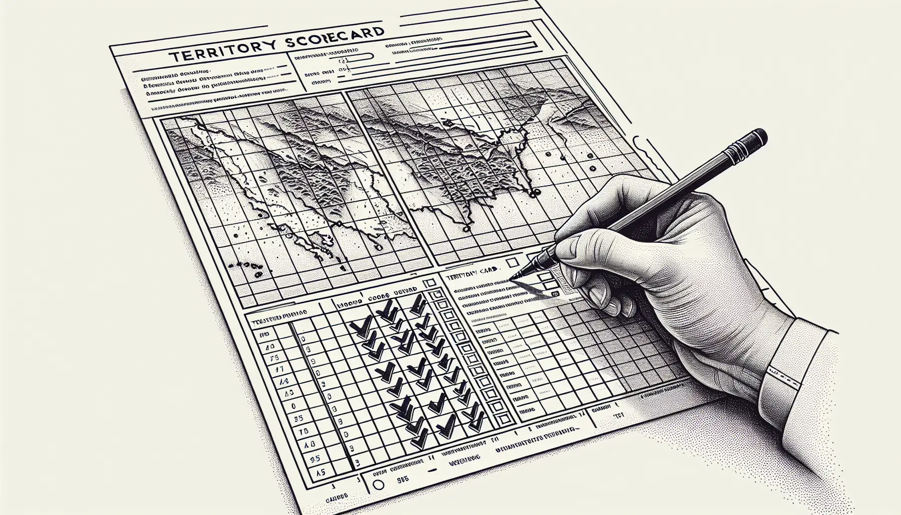 Strategic territory map showing how to pick expansion territories for ABA practices with multiple zones marked for evaluation and growth planning