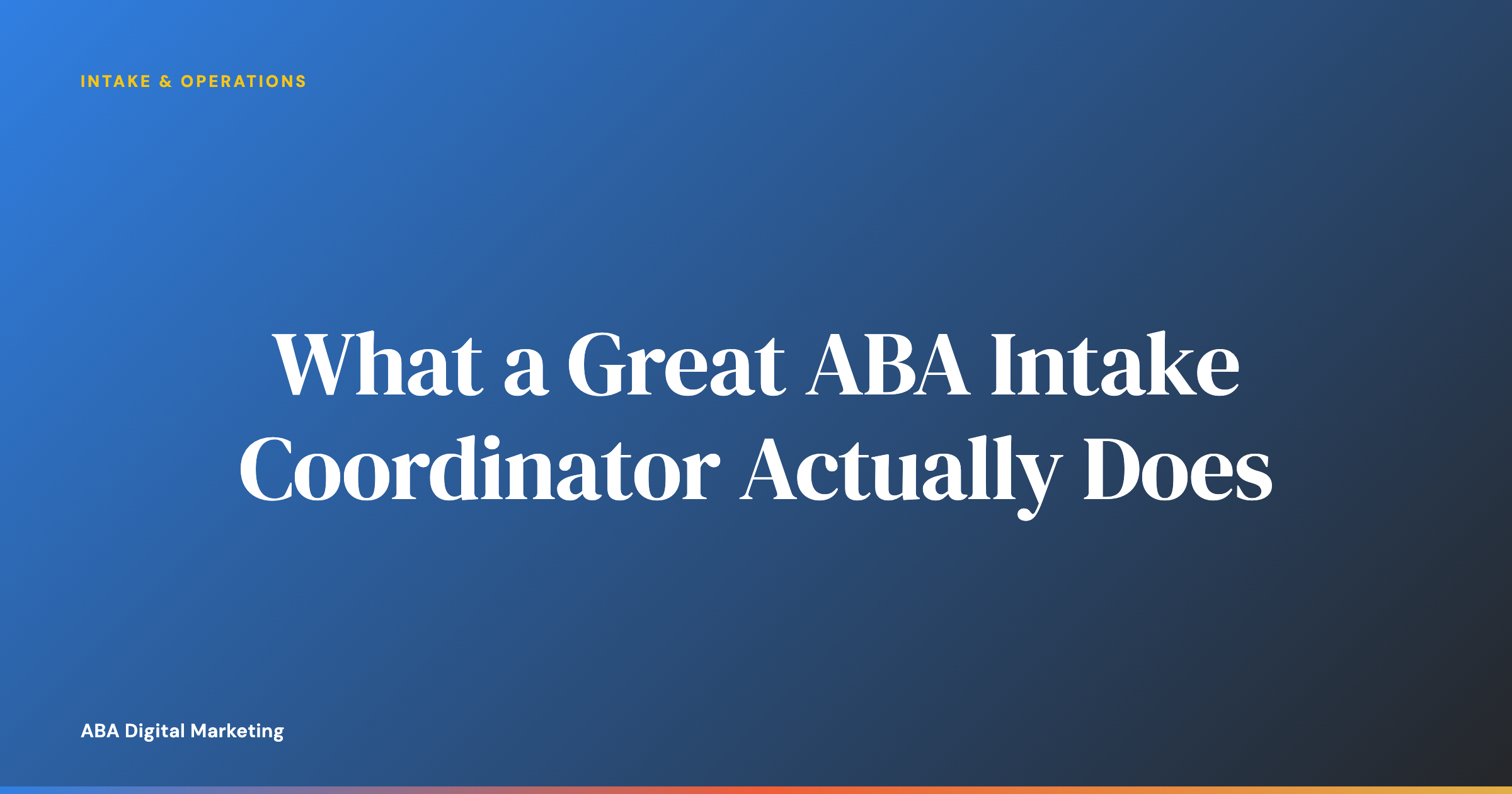 ABA intake coordinator on a phone call with a new family