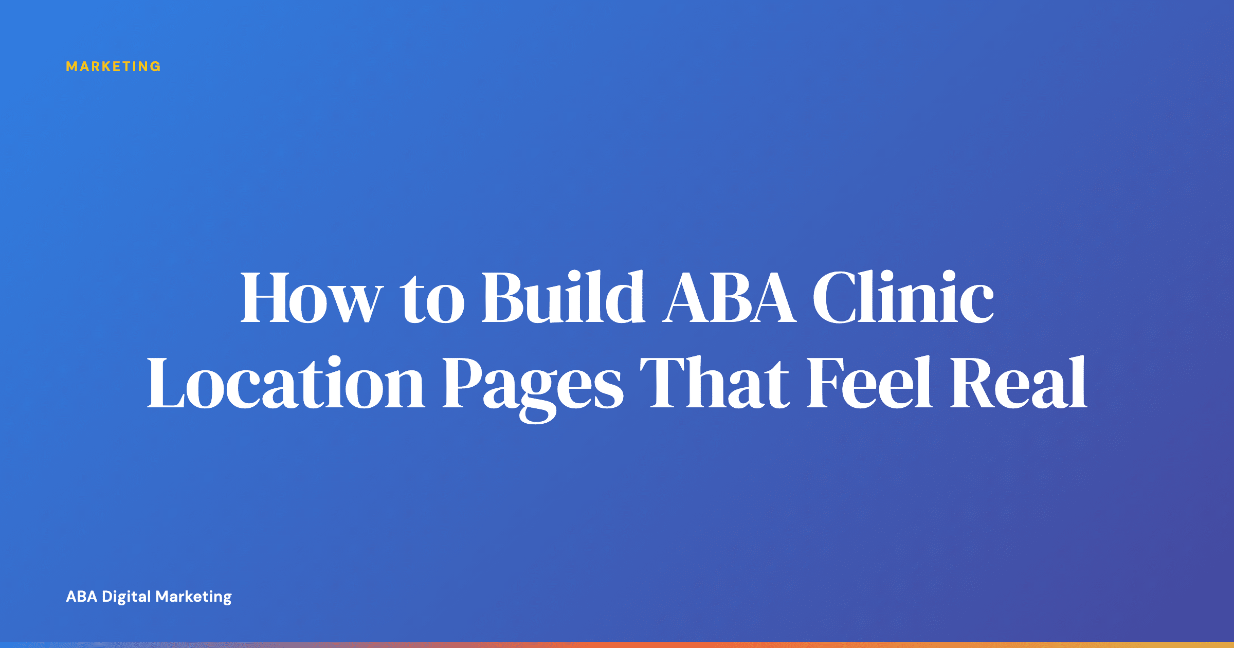 ABA clinic staff photographed at their local office for a real location page